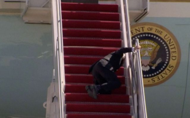 President Biden tripped multiple times boarding Air Force One